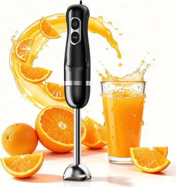 Immersion Blender Handheld, Corded Electric Blenders Portable Stick Mixer with 2 Mixing Speed and Stainless Steel Blades Emulsifier for Effortless Blending Soup, Smoothies, Puree or Baby Food